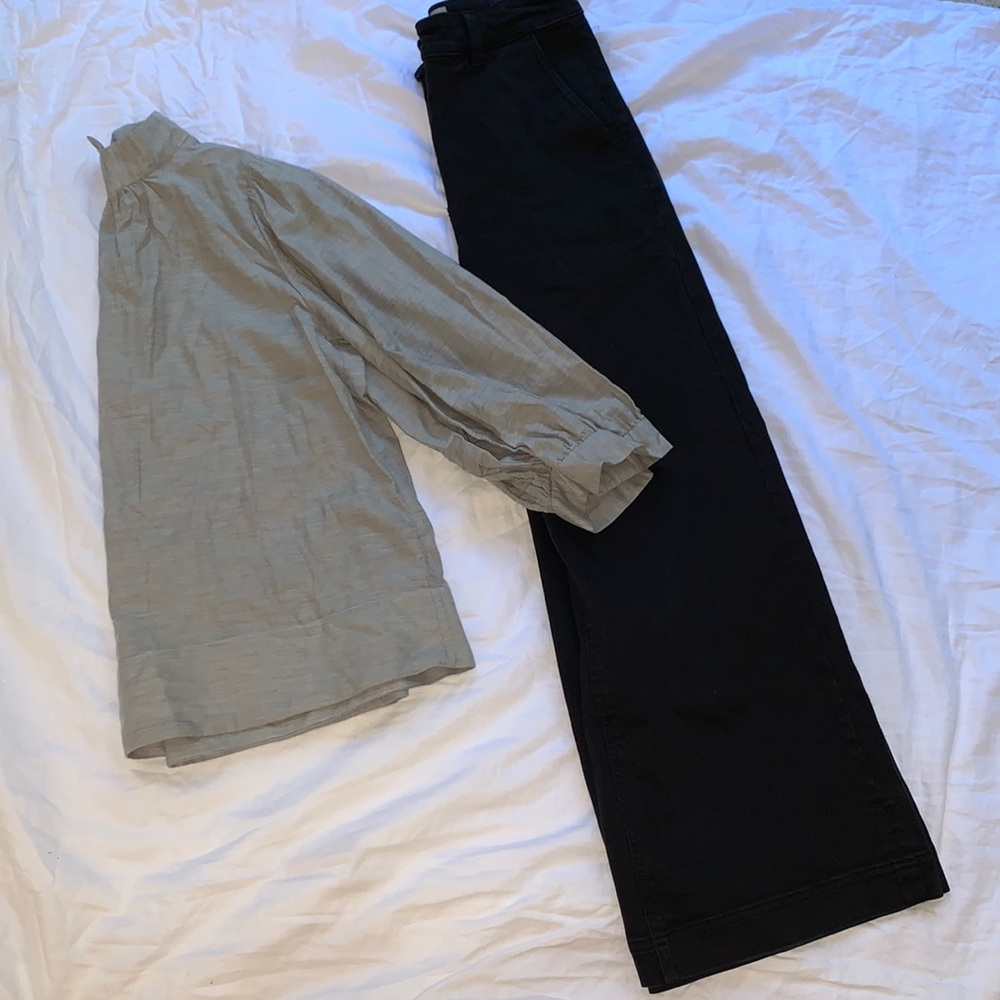 Everlane Blouse & Jeans Bundle